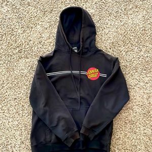 Black Santa Cruz classic dot hoodie